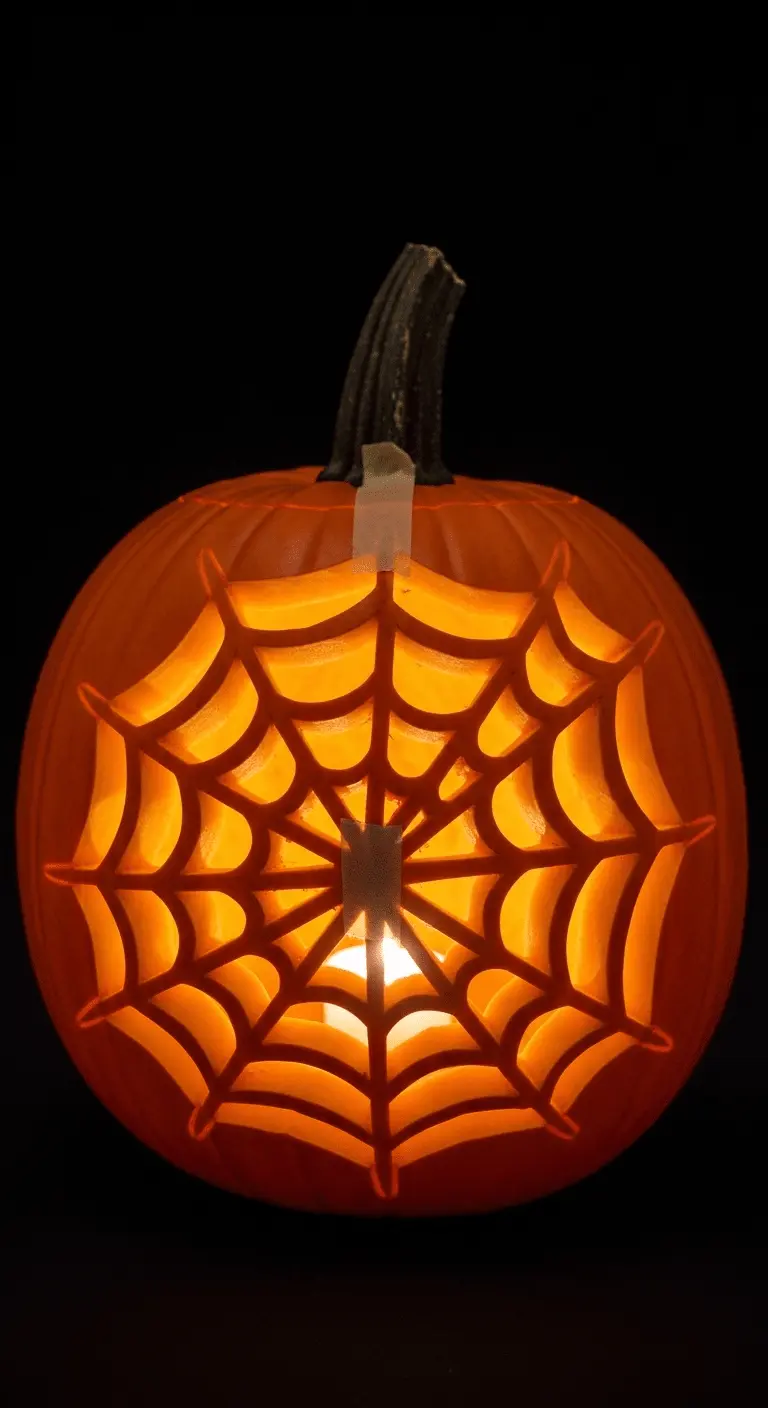 Fully Carved Spider Web Lantern