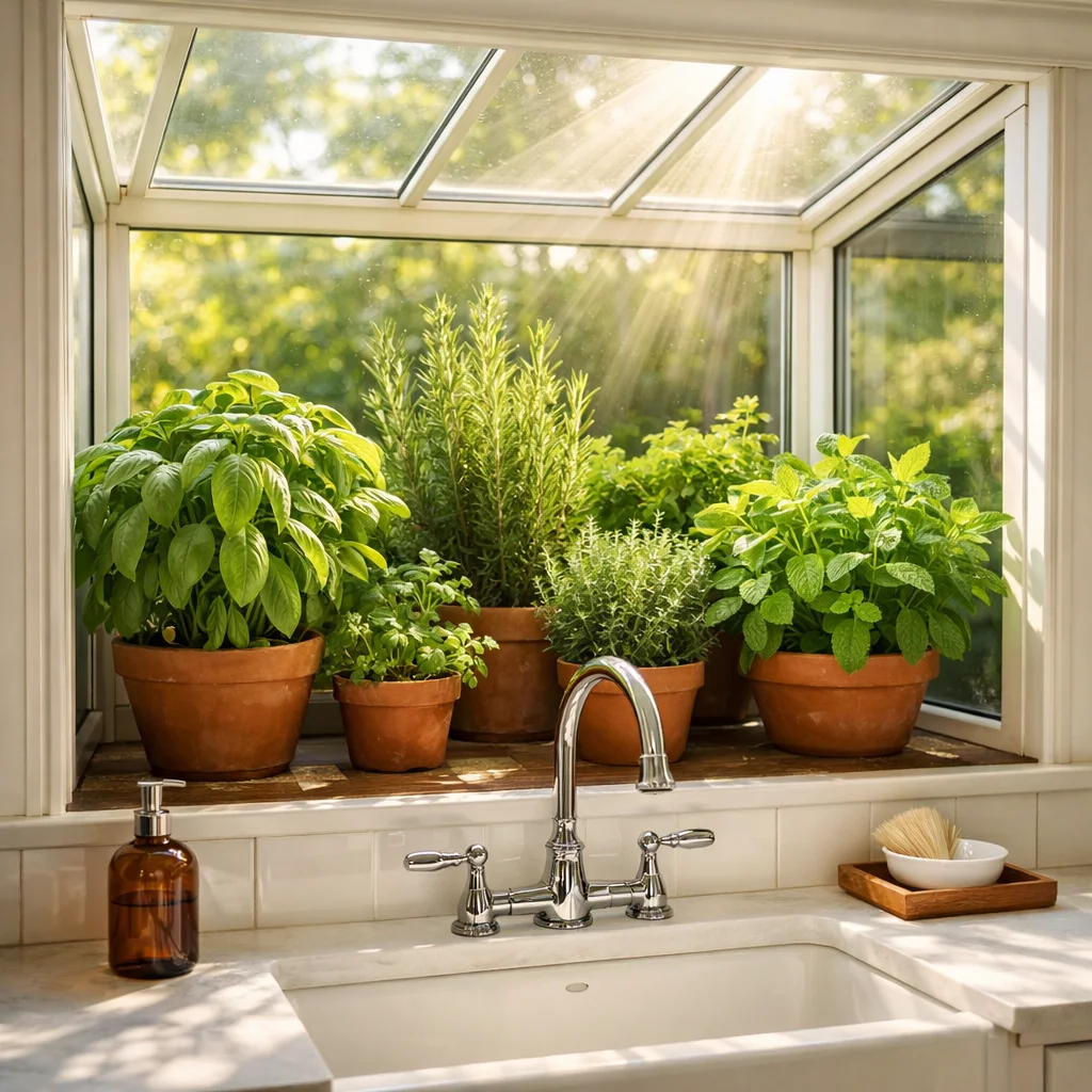 Garden Windows for Fresh Herbs Year Round