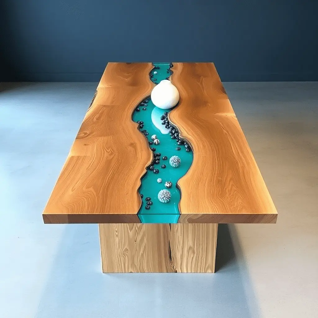 Glass Insert River Table