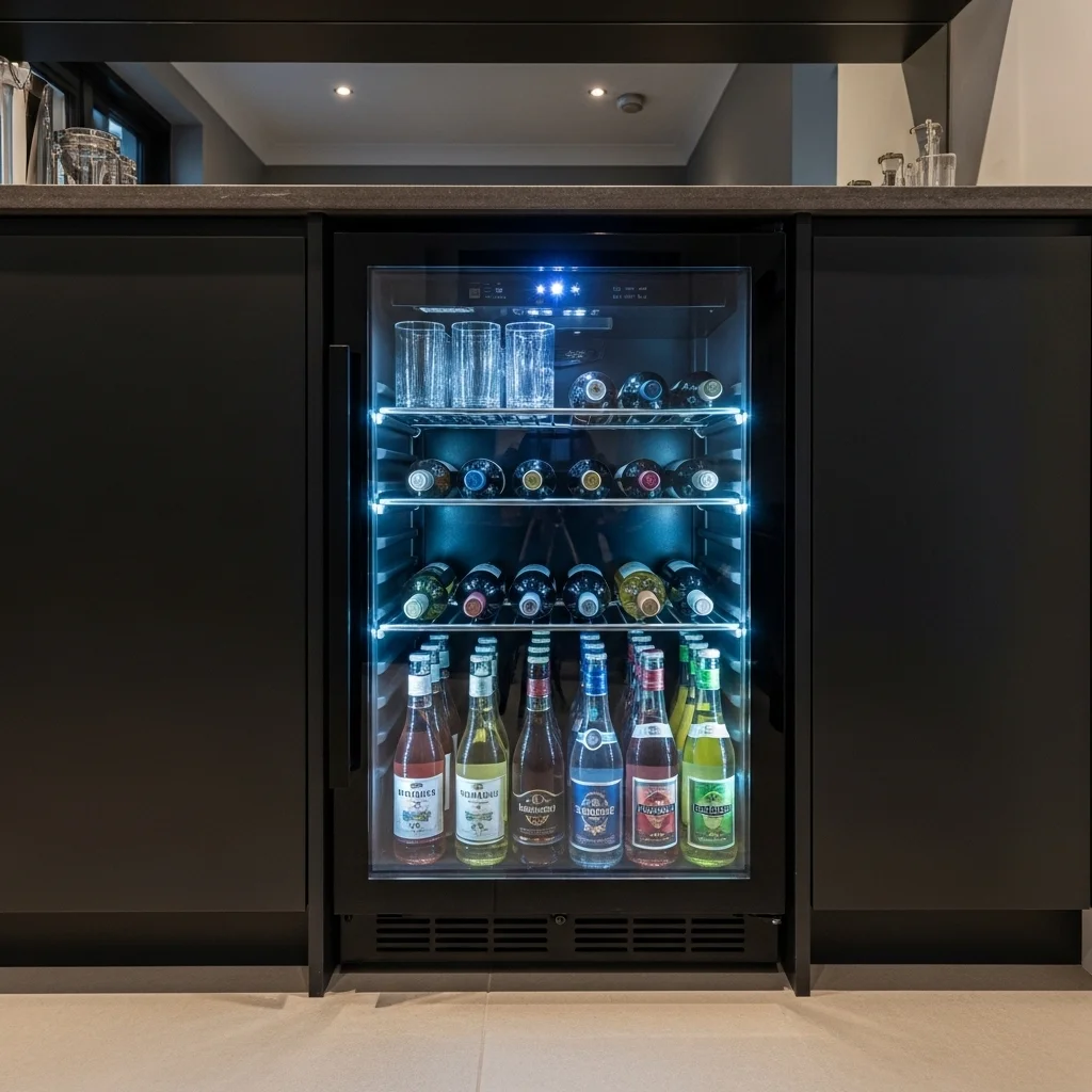 Incorporate a Beverage Fridge or Wine Cooler