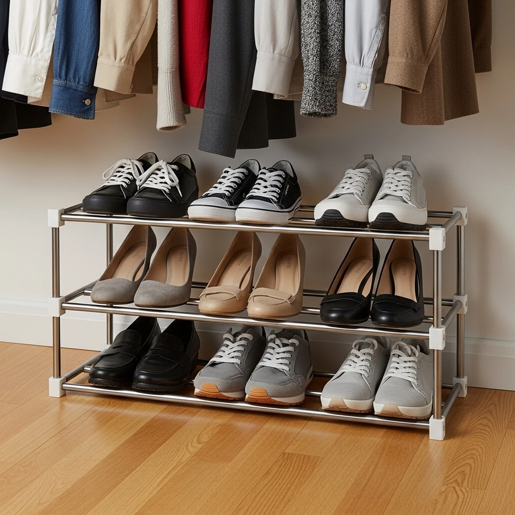 Install a Shoe Rack on the Floor or Door