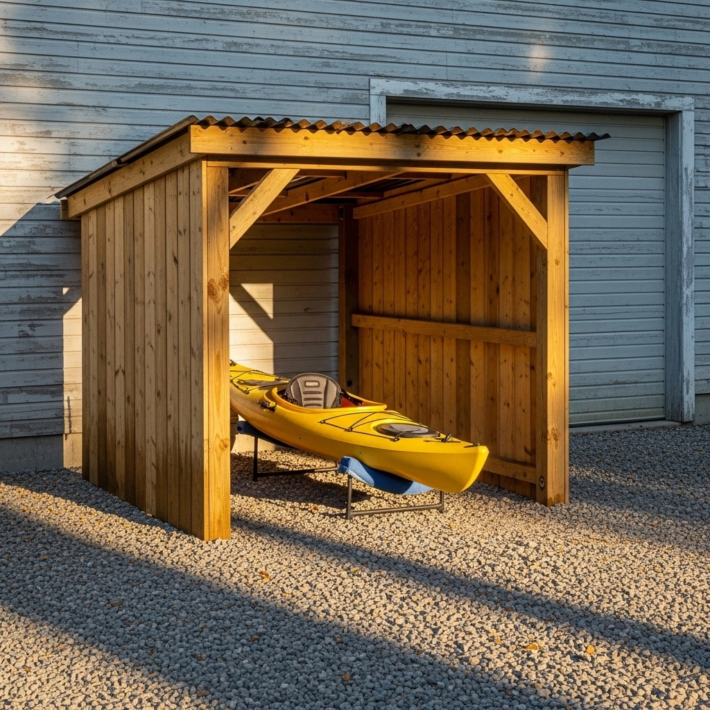 Lean to Kayak Shelter Lean to Kayak Shelter