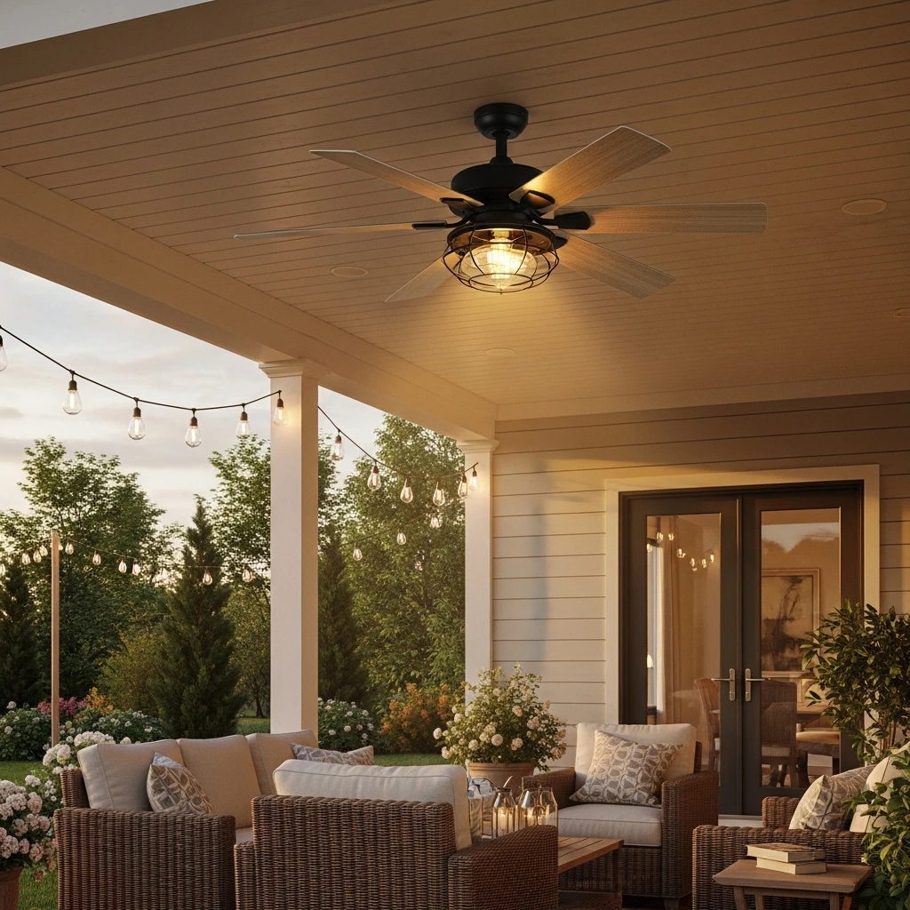 Outdoor Fan and Light Combinations for Covered Patios