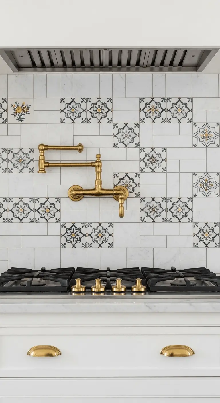 Patterned Tile Backsplash
