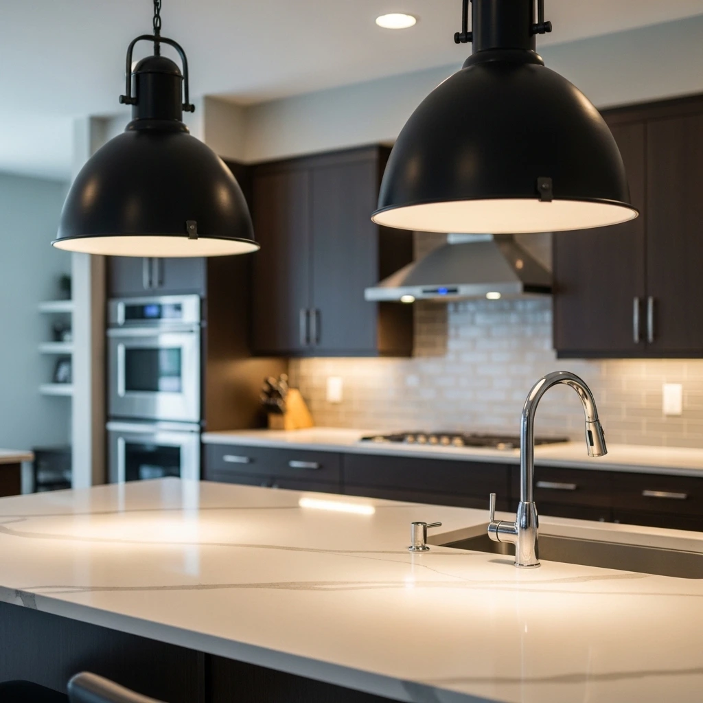 Pendant Lighting Above the Peninsula Pendant Lighting Above the Peninsula