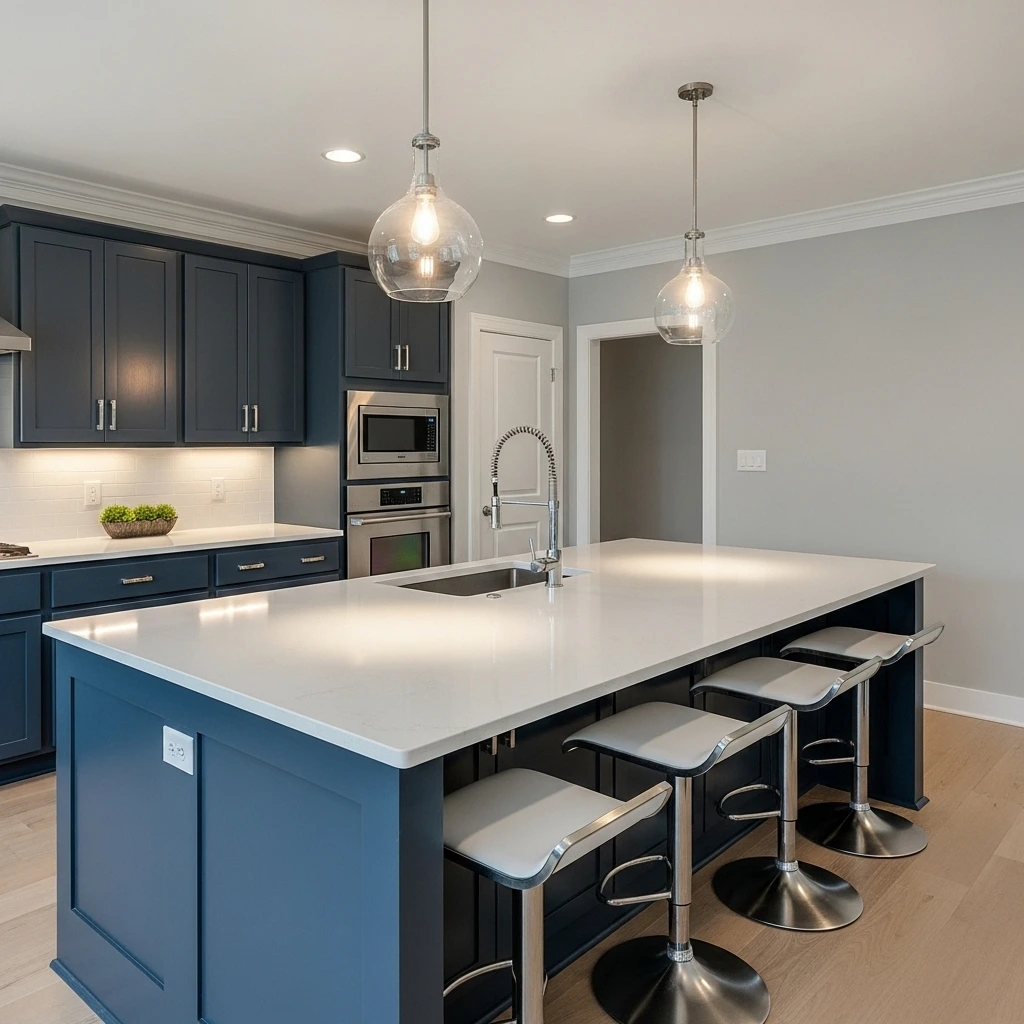 Quartz Countertop Peninsula for Durability and Style Quartz Countertop Peninsula for Durability and Style