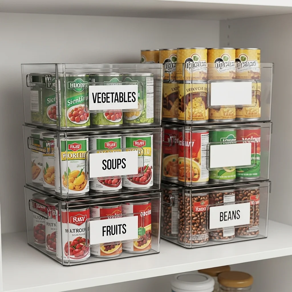 Repurpose a Bookshelf for Can Storage