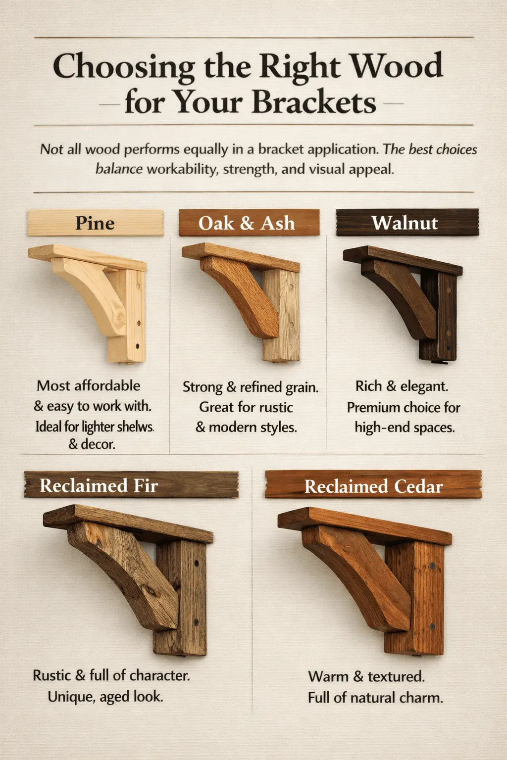 Right Wood for Your Brackets