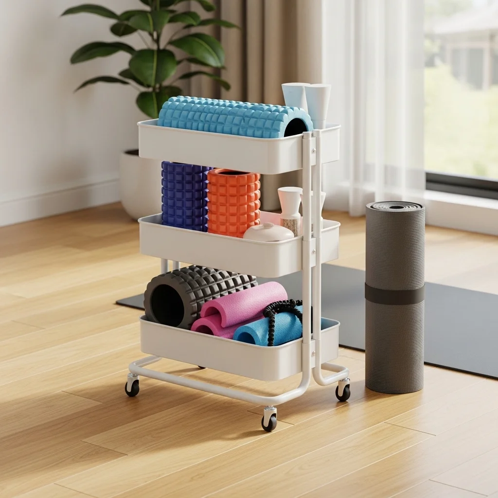 Rolling Cart with Open Shelving