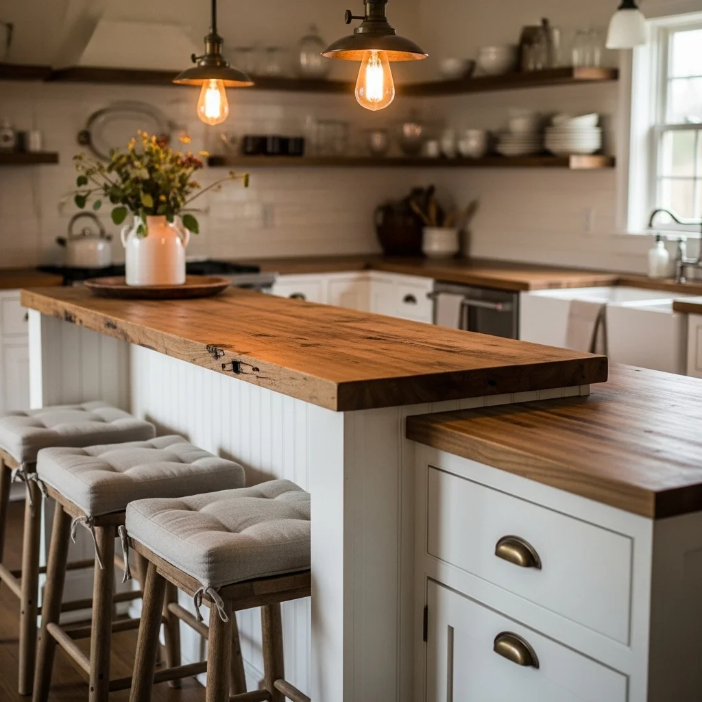 Rustic and Farmhouse Style Peninsula Design Rustic and Farmhouse Style Peninsula Design