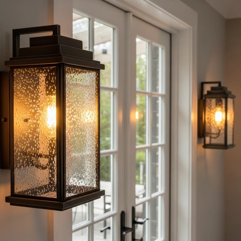 Seeded Glass Sconces for a Vintage Texture
