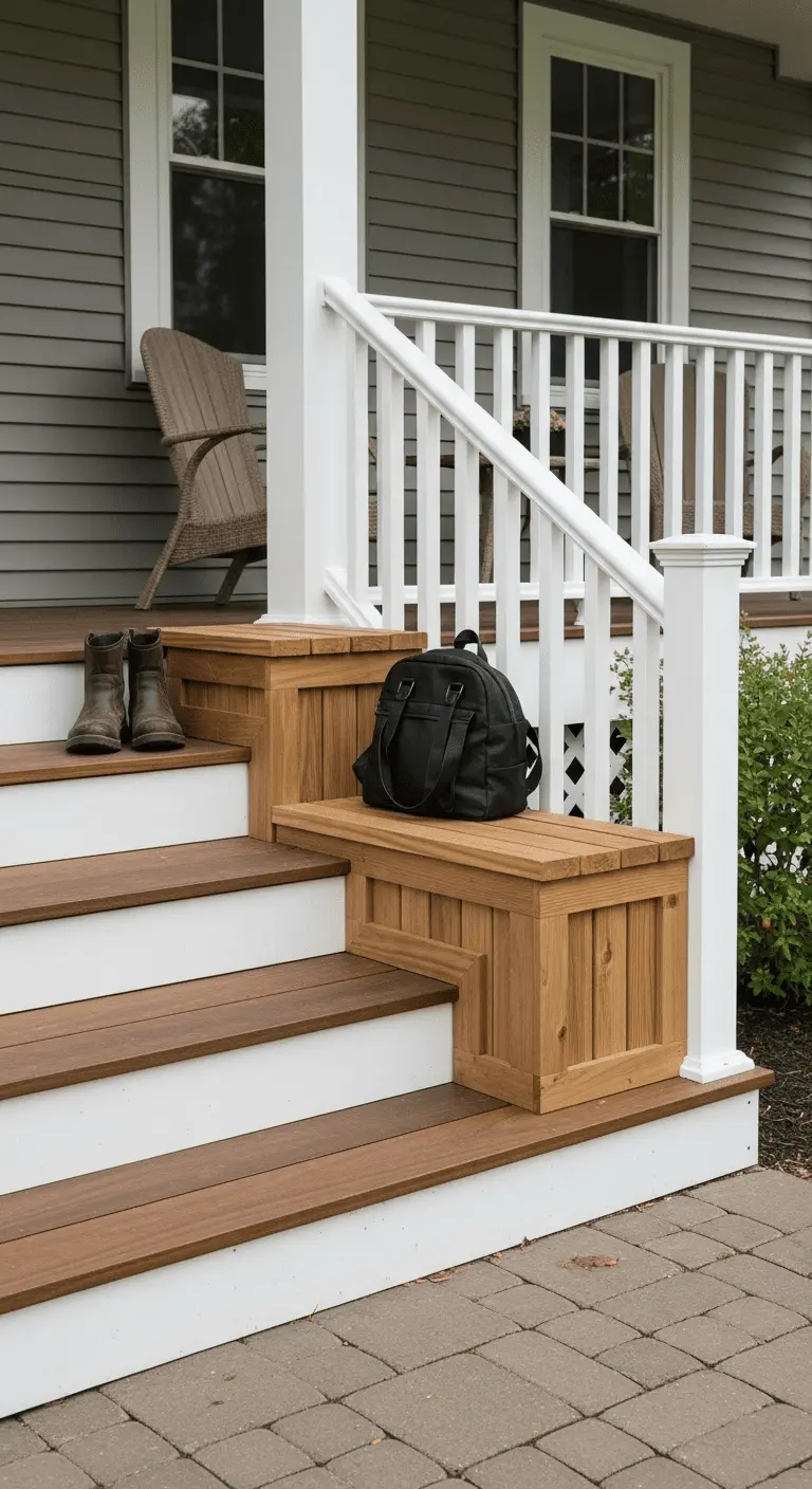Side Entrance Steps with Bench Seating