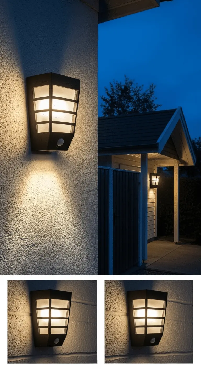 Solar Powered LED Wall Sconces
