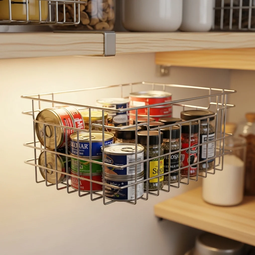 Store Cans in Clear Stackable Bins