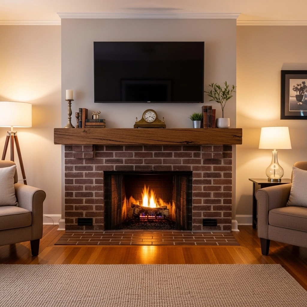 The Classic TV Above the Mantel