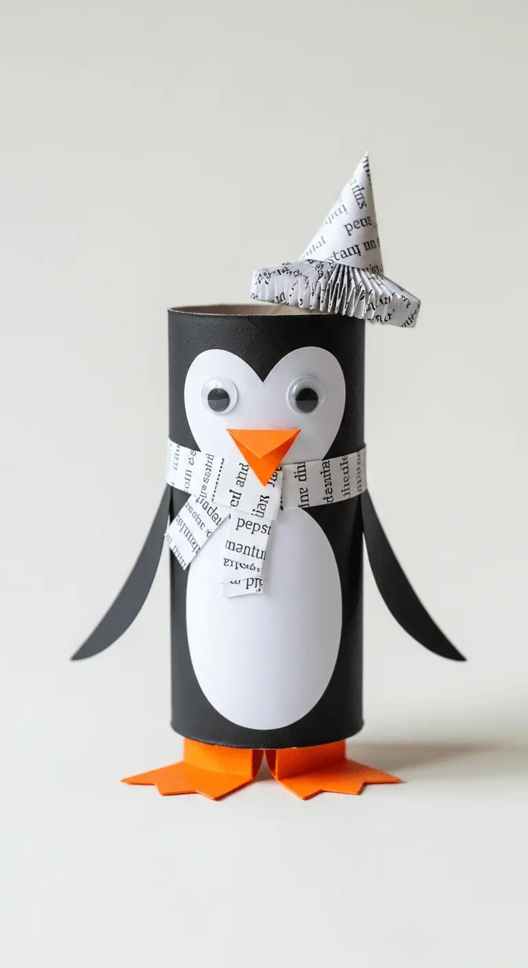 Toilet Paper Roll Penguin