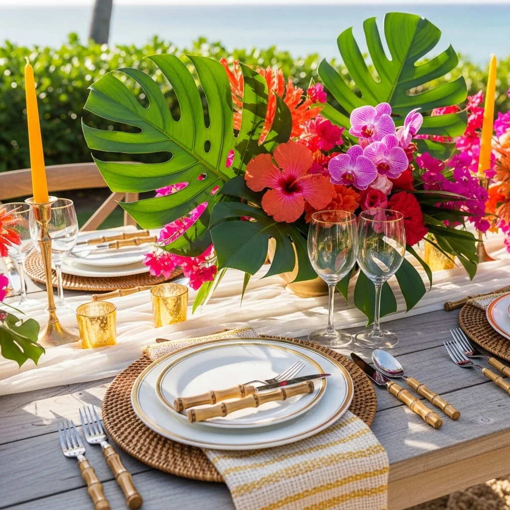 Tropical and Lush Garden Setting