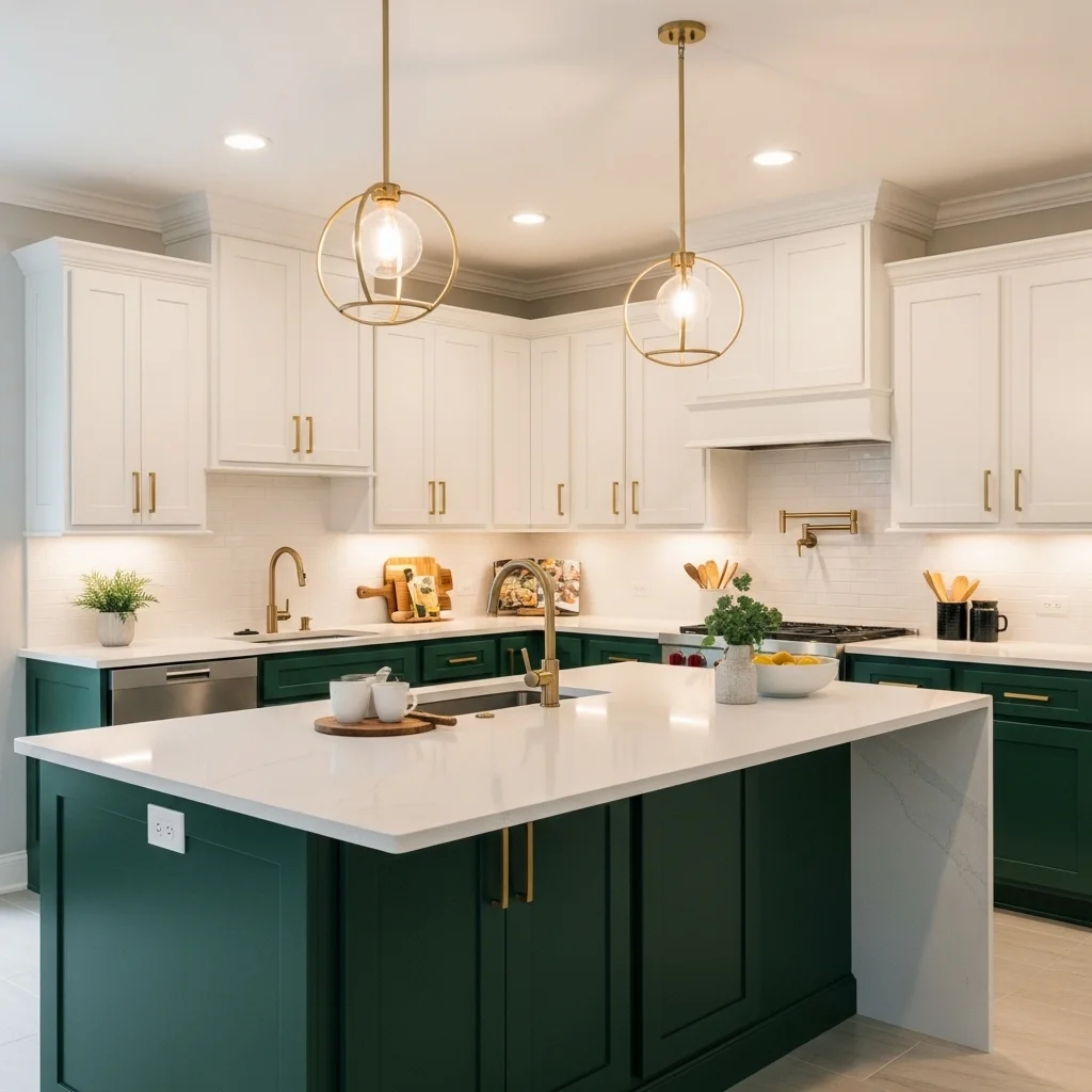 Two Tone Cabinetry Peninsula Design Two Tone Cabinetry Peninsula Design