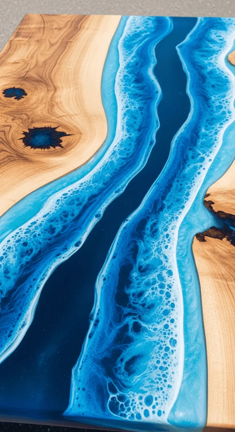 Two Tone Resin River Table