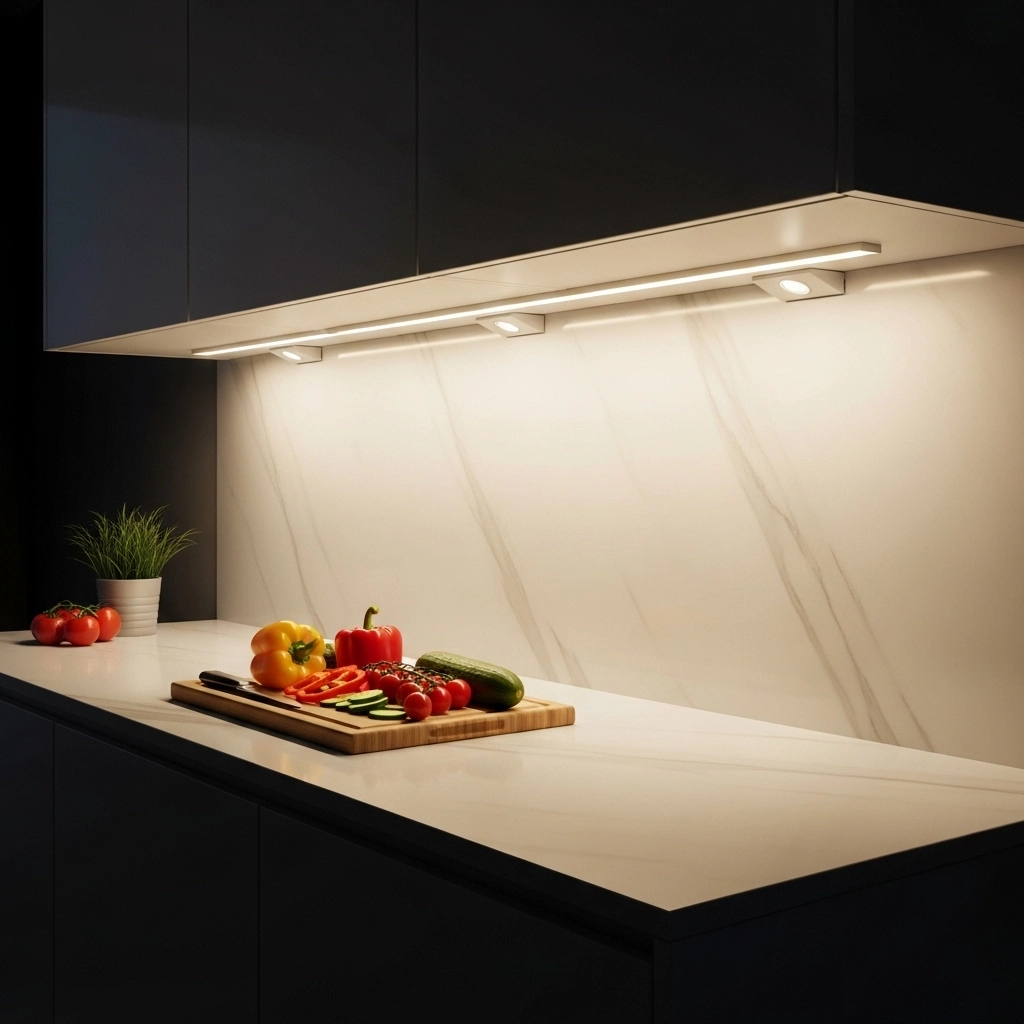 Under Cabinet LED Lighting for Task Visibility