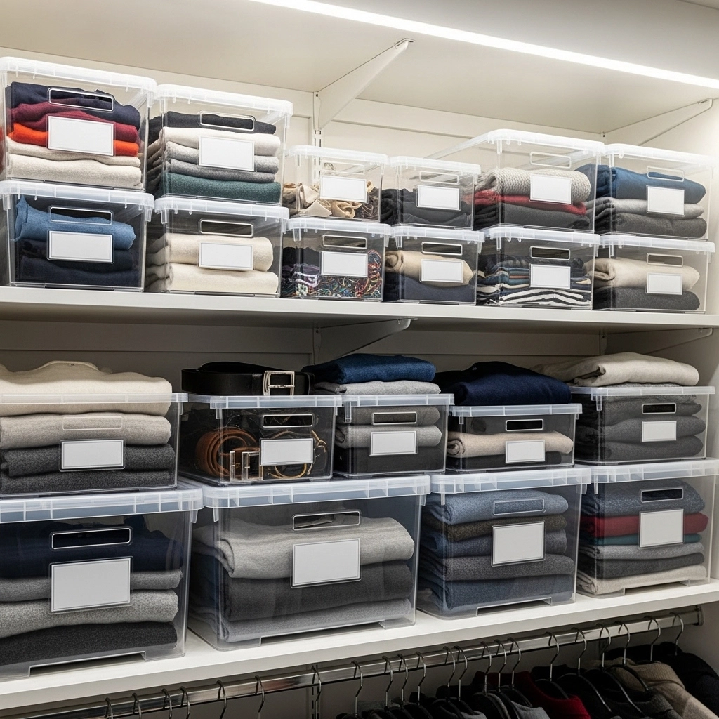 Use Clear Storage Bins