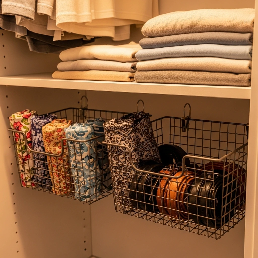Use Under-Shelf Baskets 