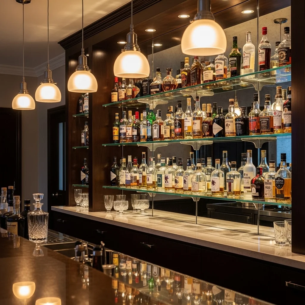 Use a Full Mirror Backsplash to Double Visual Space