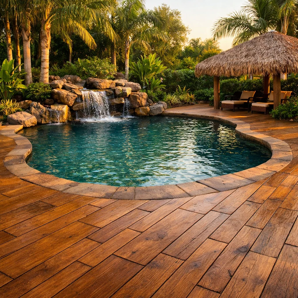Wood Plank Stamped Concrete