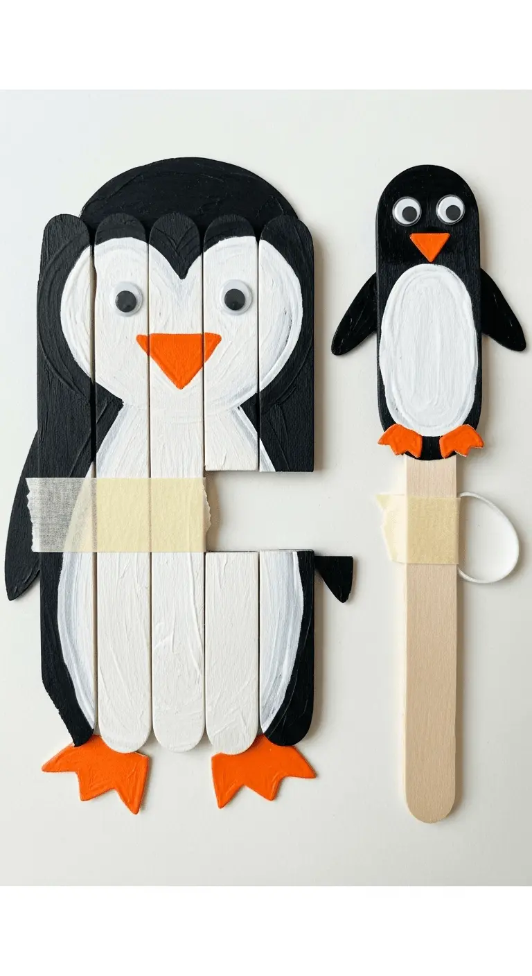 opsicle Stick Penguin