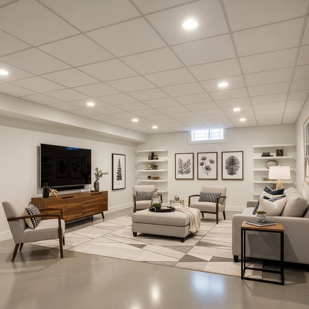 Add a Drop Ceiling or Suspended Grid System