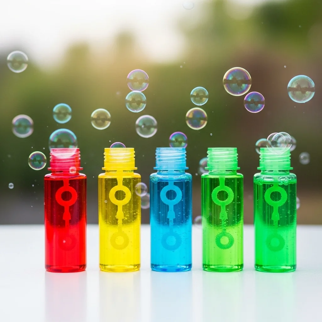 Bubble Bottles in Bright Colors