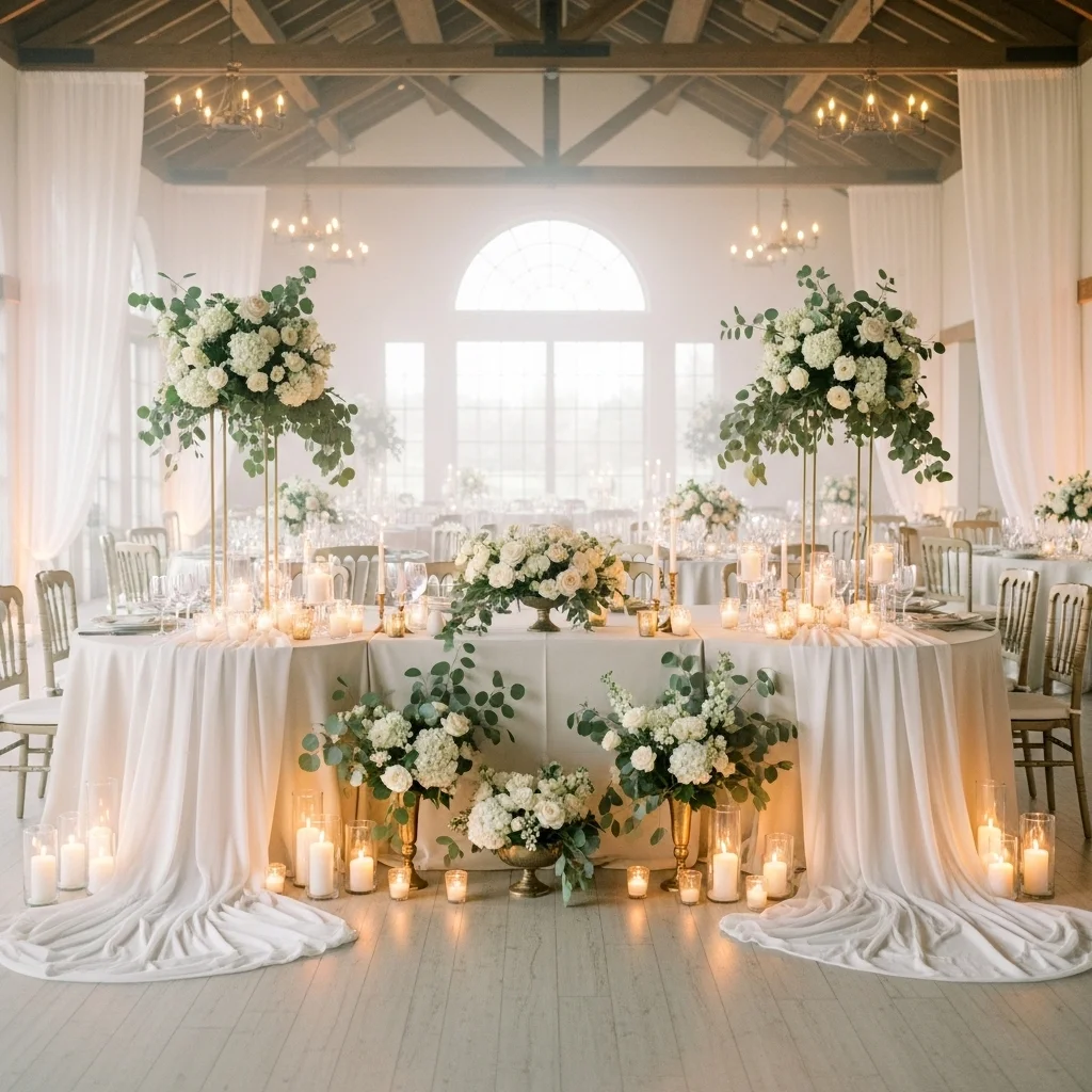 Cascading Cheesecloth That Pools on the Floor