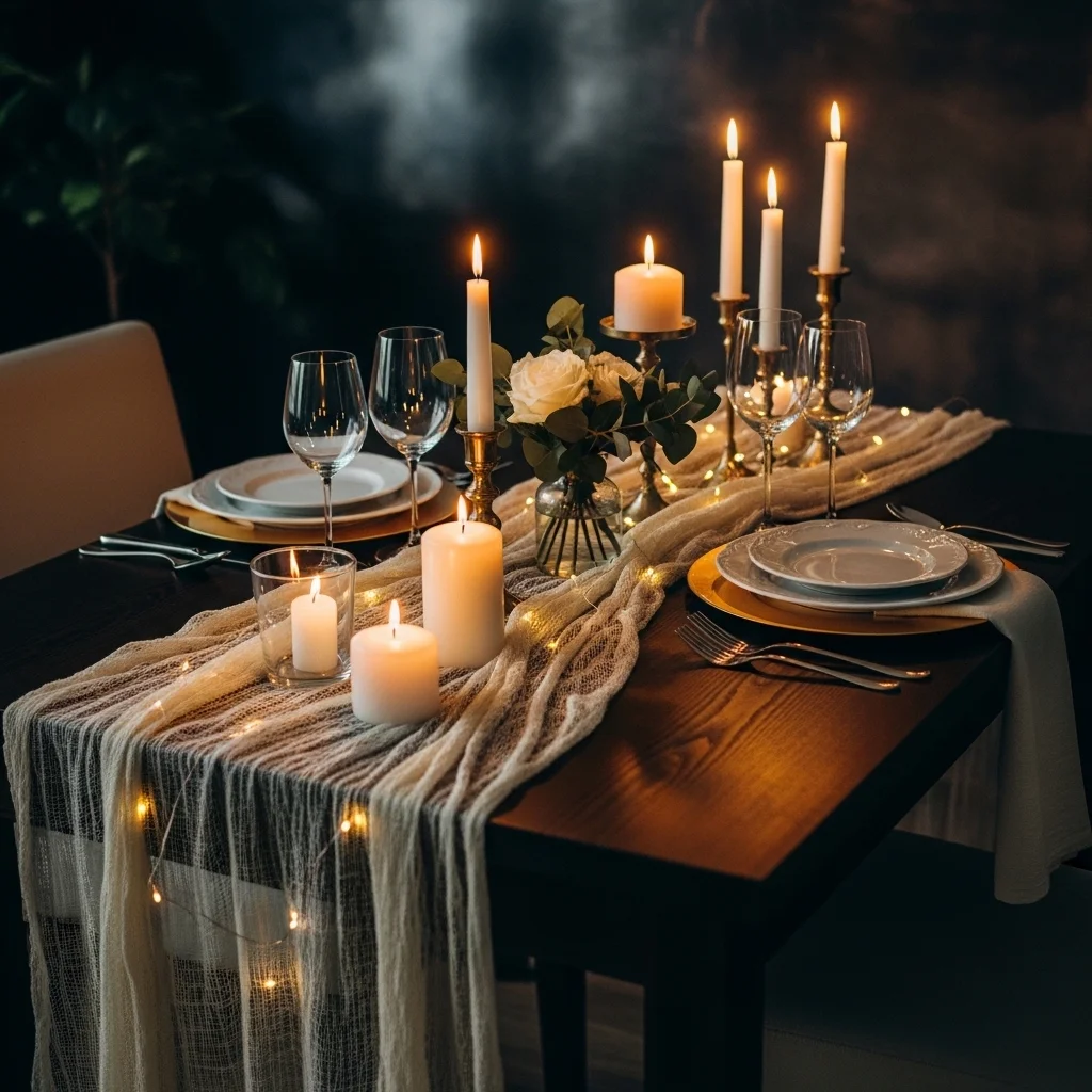 Cheesecloth with Fairy Lights