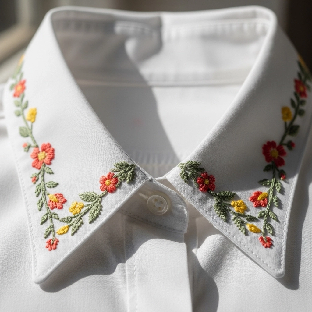 Collar and Cuff Embroidery