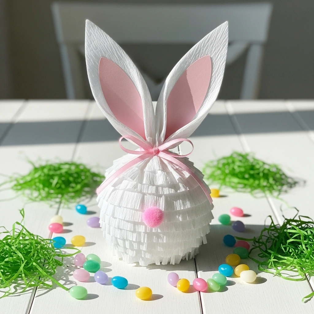 DIY Tissue Paper Bunny Pouch Pinata