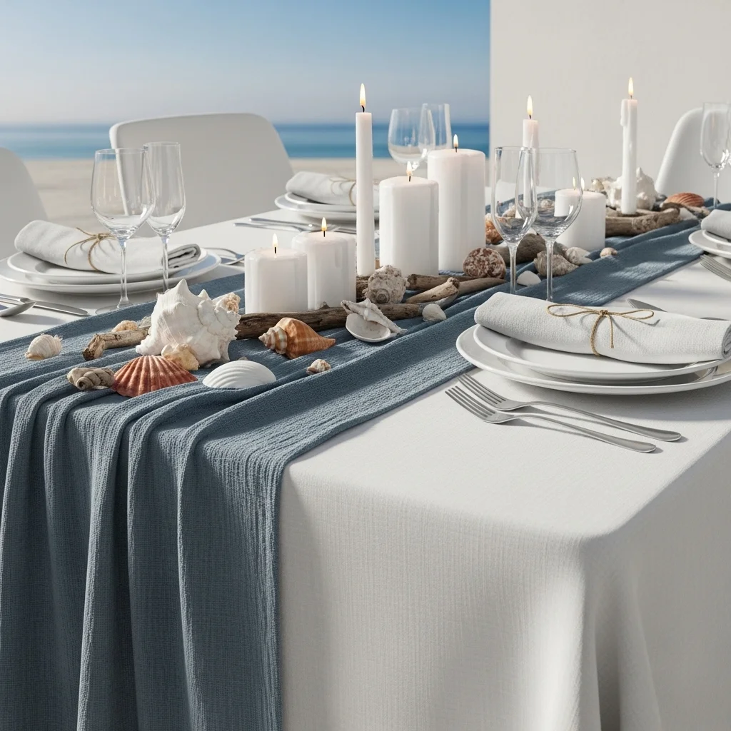 Dusty Blue Cheesecloth for an Airy Coastal Vibe