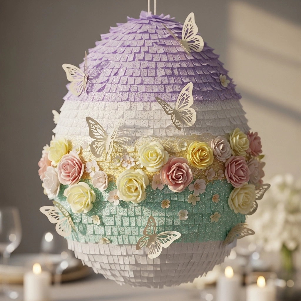 Glitter and Pastel Easter Egg Pinata
