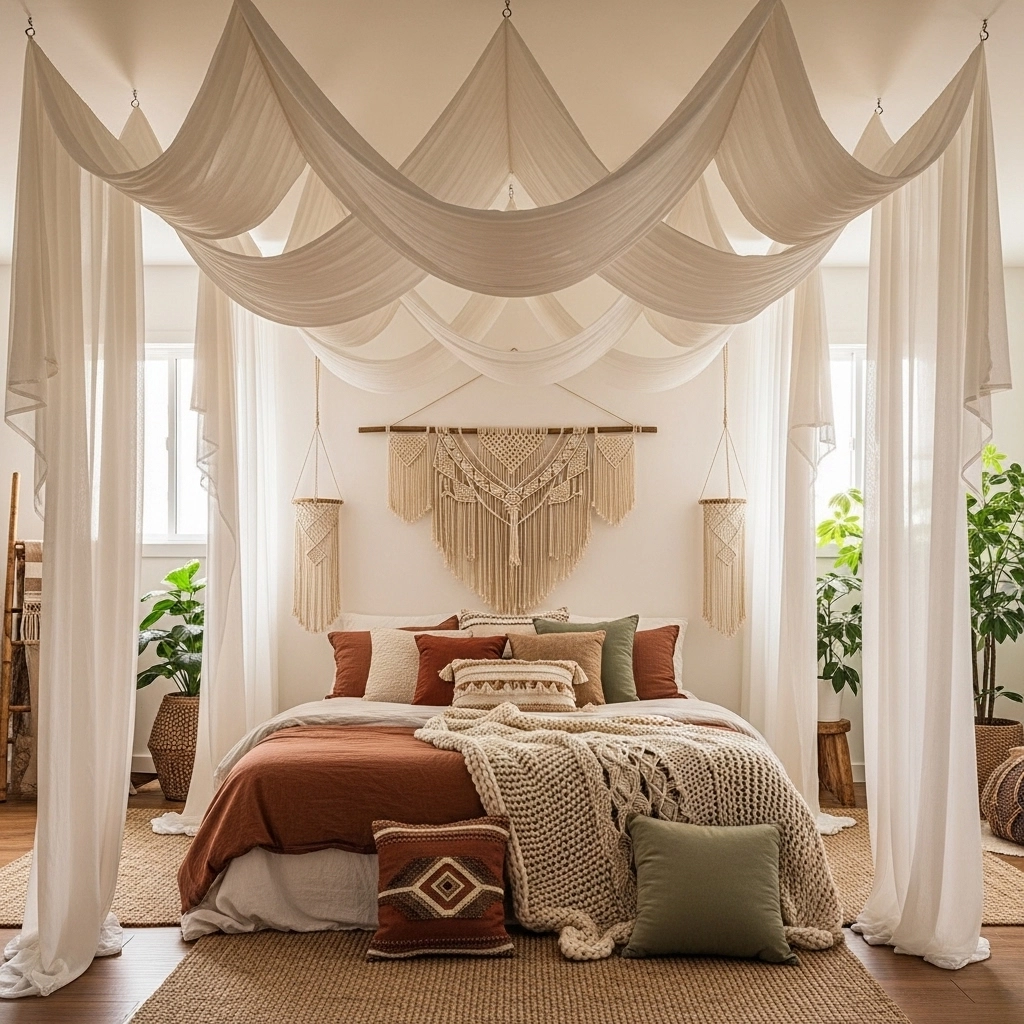 Hang Fabric as a Canopy or Stretched Panel