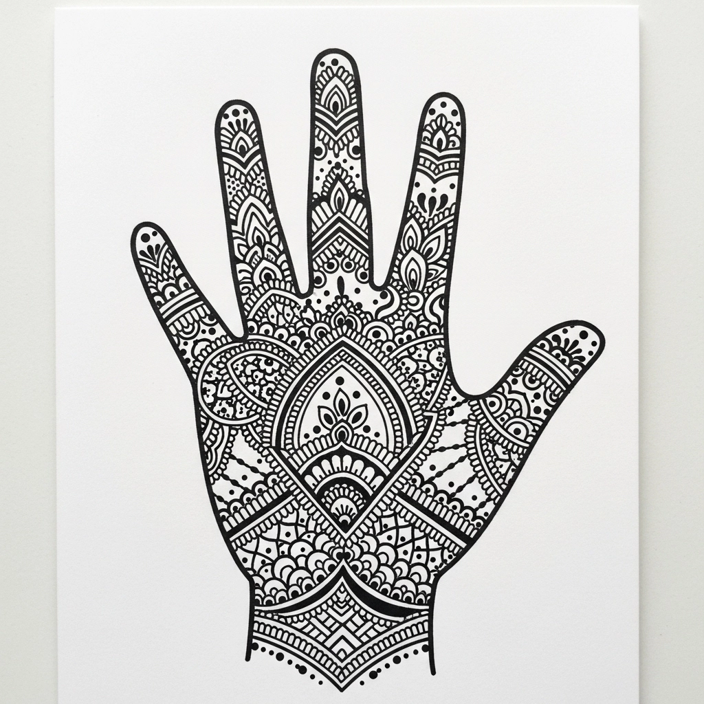 Henna Handprint Art