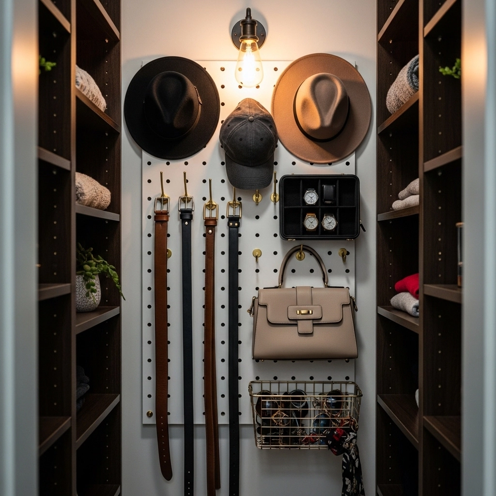 Incorporate Hooks and Pegboards