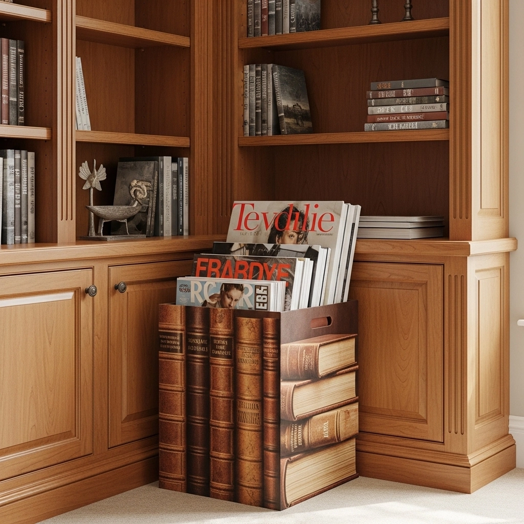 Large Floor-Standing Book Box Storage