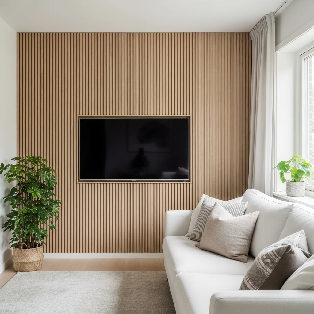 Light Ash Slats for a Scandinavian Inspired Space