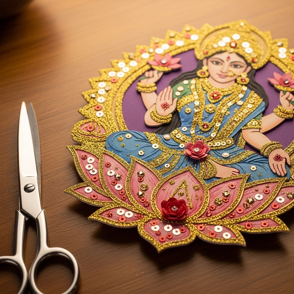Lord Ganesh or Goddess Lakshmi Cut and Paste Craft