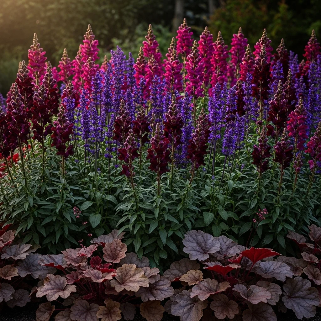 Monochromatic Deep Purple and Burgundy Bed