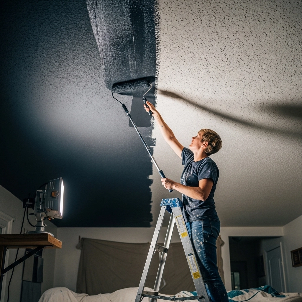 Paint Over the Popcorn Texture