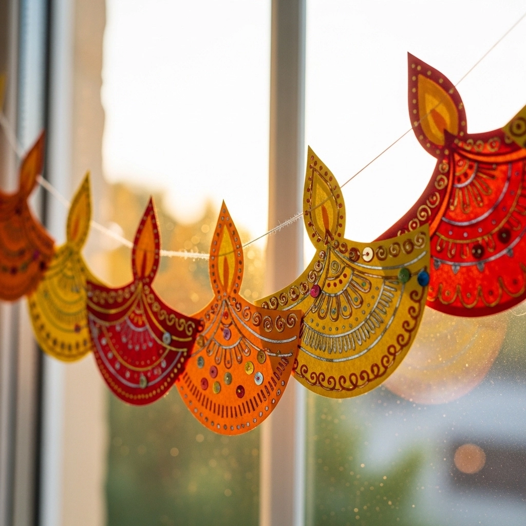Paper Diya Garland