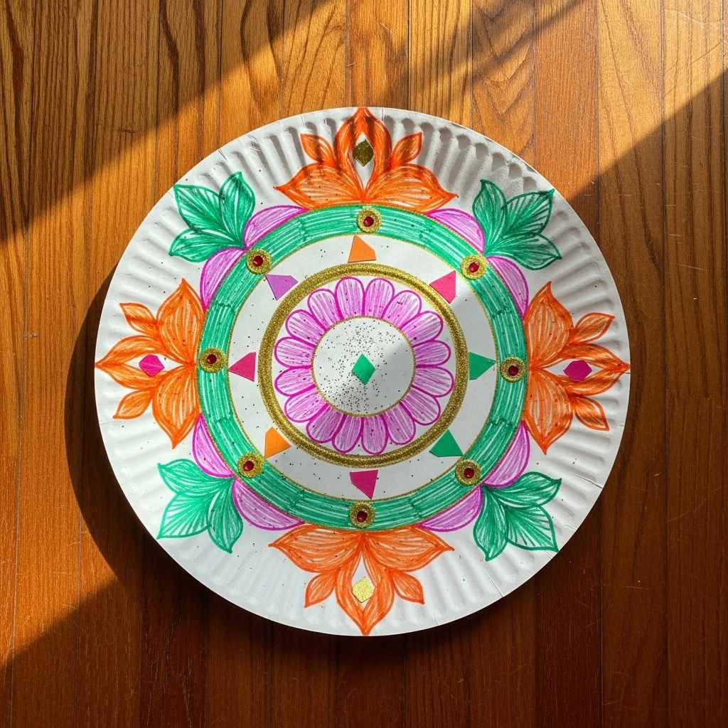 Paper Plate Rangoli