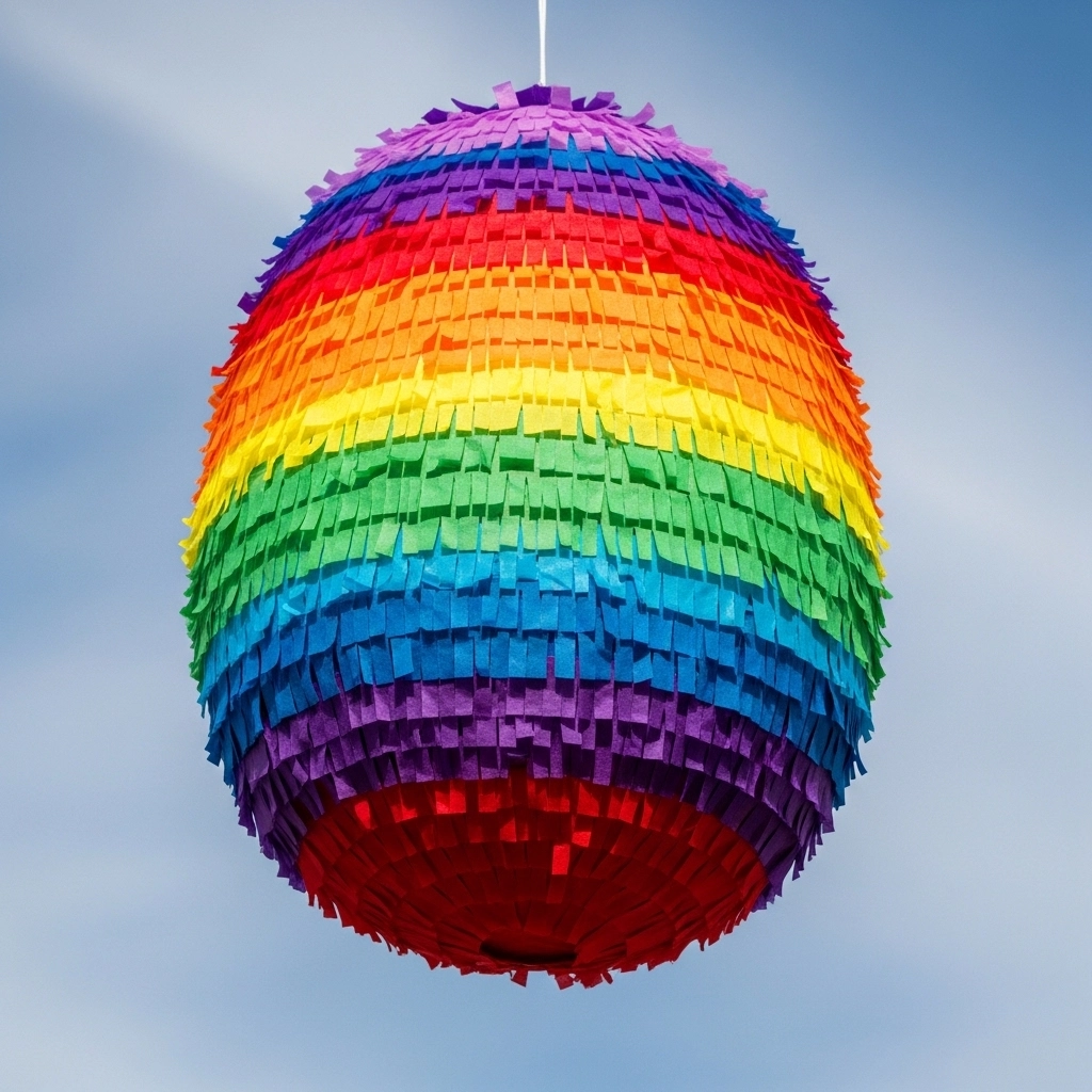 Rainbow Egg Pinata