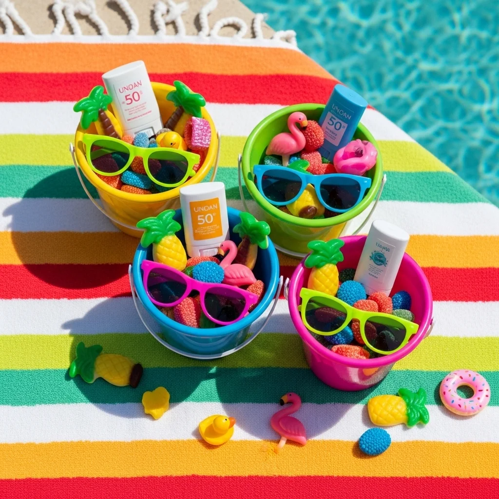 Sand Pails Filled with Treats