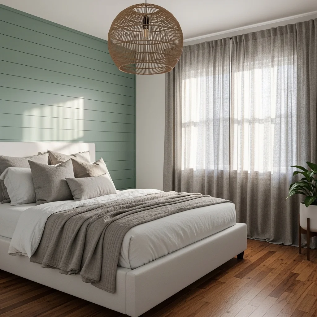 Seafoam Green Shiplap for Textural Depth